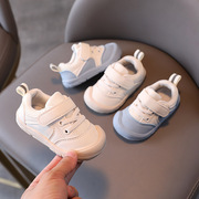 宝宝单鞋6-12个月婴儿学步小白鞋1-2岁软底防滑男女宝宝鞋0不掉鞋