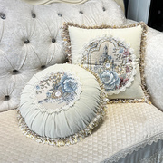 欧欧式美式沙发，高档抱枕靠枕，圆枕南瓜枕含芯可拆洗