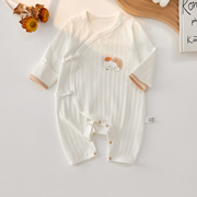 新生儿衣服夏季薄款新生儿，哈衣爬服宝宝空调服长袖，睡衣婴儿连体衣