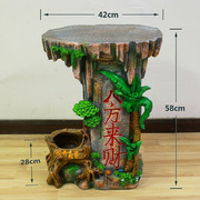 假山流水喷泉摆件鱼缸底座轮瀑布仿石桌工艺品树脂置物架花架