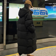 棉服女冬季2023韩系中长款过膝羽绒棉袄中戏艺考超厚棉衣外套