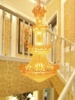欧式水晶吊灯复式楼梯灯奢华别墅，客厅餐厅灯挑高酒店(高酒店)大厅工程灯具