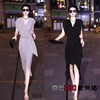 网红雪纺时尚连衣裙女2023夏季韩版显瘦收腰，v领气质减龄裙子