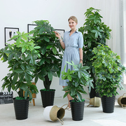 假花仿真发财树装饰植物室内假盆栽客厅花，大型高仿树绿植塑料盆景
