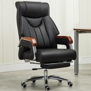 真皮老板椅按摩大班椅商务办公椅舒适久坐书桌椅家用电脑椅子