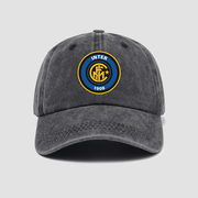 ac国际米兰俱乐部足球运动训练队服，帽子棒球帽男女原创鸭舌帽遮阳