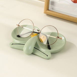 章鱼哥眼镜架首饰盒收纳盘，置物摆件创意，可爱办公室桌面装饰品卡通