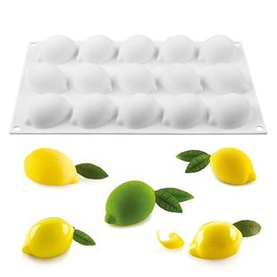仿真水果15连柠檬慕斯硅胶模具小柠檬法式甜品巧克力烘焙蛋糕模具