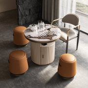 轻奢岩板阳台茶桌椅组合家用茶盘，一体茶桌小型现代简约泡茶桌茶台