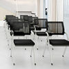 奈高培训椅折叠桌椅，一体学生靠背职员办公椅子，简约网布会议椅款式