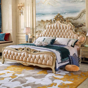 欧式床1.5米公主床主卧1.8米双人床，2米2.2米大床储物床实木真皮床