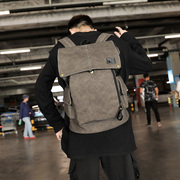 欧美男士双肩包商务(包商务，)休闲电脑皮质揹包旅游旅行包，简约时尚潮流书包