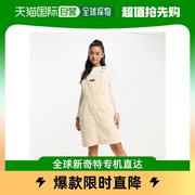 香港直邮潮奢napapijri女士，colada粗棉布连衣裙，(米白色)