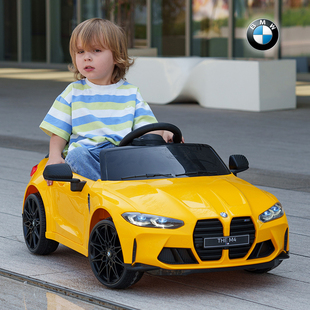 宝马儿童电动车四轮汽车遥控玩具，车可坐人小孩，婴儿带摇摆宝宝童车