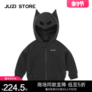 JUZI STORE童装纯棉卫衣大毛圈蝙蝠造型上装外套男女童1233401