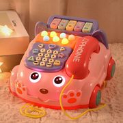 儿童仿真电话机早教玩具多功能故事音乐男女婴幼儿打地鼠玩具
