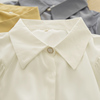 夜空灯笼袖气质白衬衫女法式上衣，复古通勤气质，长袖雪纺垂感衬衣