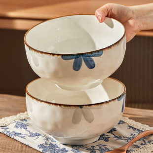 陶瓷汤碗大号家用高级感大碗，汤面碗8英寸面条碗泡面碗日式汤盆