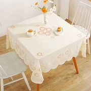 正方形烫金家餐桌布台布PVC防水防污塑胶免洗欧式烫金