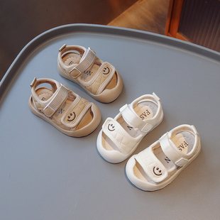 宝宝包头凉鞋男童鞋1-3岁夏季婴儿儿童沙滩鞋女童小童鞋子软底鞋4