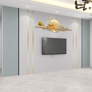 墙纸3d立体轻奢简约格栅电视背景墙壁布客厅，墙布壁画卧室壁纸装饰