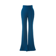 MAGGIE MA西裤设计师款孔雀绿蓝性感个性飒美修身西裤