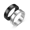 不锈钢可转动戒指 钛钢情侣对戒 日韩时尚简约转动指环定制可刻字