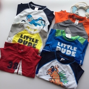 出口美国儿童泳衣冲浪服婴儿，泳装上衣防晒宝宝，1-3岁分体沙滩速干