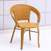 藤椅单人休闲高靠背(高靠背，)椅子编织家用老人，椅简约现代阳台小腾椅花