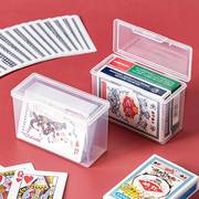 扑克牌收纳盒扑克盒套高透扑克牌盒塑料卡牌盒透明牌盒两副牌盒