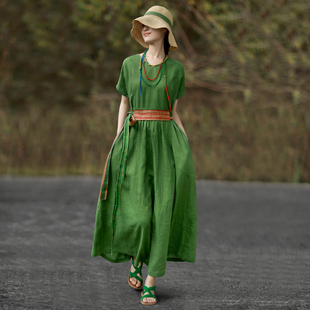 赫轩原著原创设计民族，风连衣裙2023夏季复古气质显瘦长裙女装