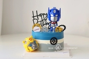 q版扭蛋擎天柱，变形金刚蛋糕烘焙装饰摆件机器人，生日摆件玩偶摆件