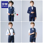 罗蒙儿童西装套装男童礼服，小主持人西服男孩钢琴，表演韩版演出服春