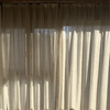 处理外贸出口成品窗帘，半遮光帘阳台卧室飘窗涤亚麻布，纯色简约
