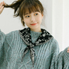 海军风小领巾女秋冬季学生可爱韩国三角巾针织毛线装饰双面短围脖