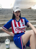 韩版 嘻哈足球服套装运动休闲套 女生班服  比赛队服印数字