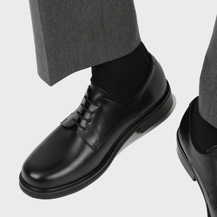 IFXRN商务正装鞋男时尚圆头流行百搭真皮德比鞋设计感皮鞋