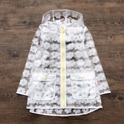 超美出口英国女童透明雨衣外贸原单儿童宝宝柔软雨披防水服2-7岁