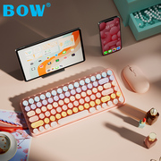 bow三模蓝牙无线键盘静音ipad，笔记本电脑平板，专用女生鼠标套装小