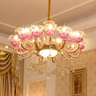 欧式水晶吊灯奢华客餐厅，主卧室锌合金，简约现代大厅别墅法式灯具
