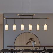 新中式长方形云石吊灯茶室餐厅现代简约极简中国风u创意个性书房