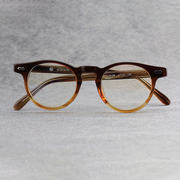 505波士顿圆框眼镜近视，眼睛框男复古手工，板材眼镜架透明框女6188