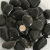 新50斤黑色鹅卵石庭院铺地花园造景装饰大小石头天然雨花石原石品