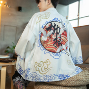 中式唐装改良汉服和服开衫羽织中国风男装古风仙气道袍外套防
