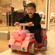 托马斯小火车头儿童电动车男女，宝宝充电佩奇玩具，车可坐人小猪汽车