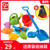 hape儿童沙滩玩具套装玩沙子，玩水挖沙工具铲子桶小水壶戏水车宝宝