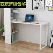 新疆时尚电脑桌书柜组合书桌，台式简约办公桌，工作台写字