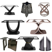 餐桌支架桌腿岩板餐桌腿大理石桌脚碳素钢桌架奢石不锈钢餐桌架金