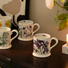 7点生活法式复古花卉陶瓷，咖啡杯子水杯，牛奶杯马克杯欧式情侣茶杯