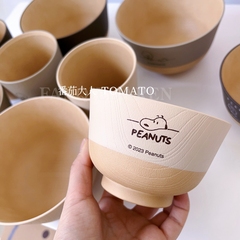 ！日本制史努比日式和风家用茶杯水杯 饭碗汤碗 味增汤碗